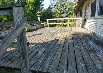 Deck before power washing.