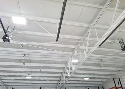 Interior of industrial building after painting