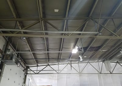 Interior of industrial building before painting.