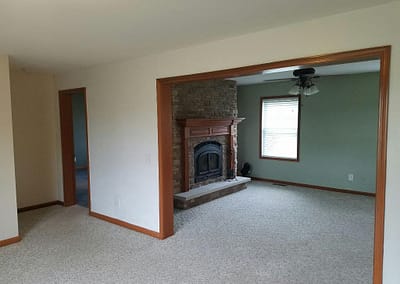 Interior room after painting