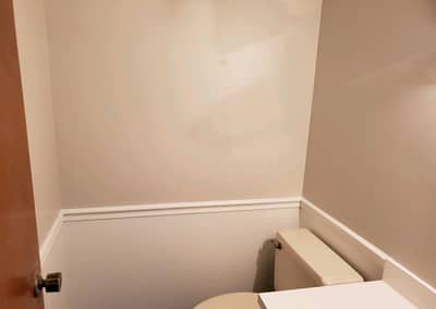 Interior of residence bathroom after painting.