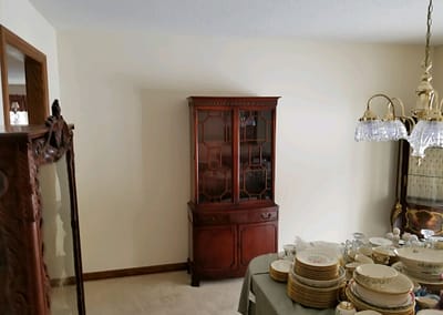 Interior of residence dining room after painting.