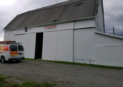 Exterior of barn after painting.